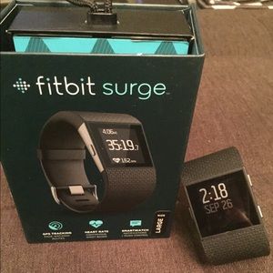 Fitbit surge, blue or black